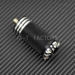 호환 견인 Knurled 버스트 쉬프터 시프트 페그 커버 블랙 크롬 알루미늄 할리 Fatboy Dyna Sportster 883 1