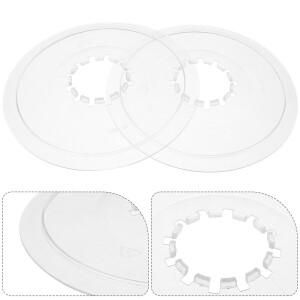 호환 산악 자전거용 투명 플라이휠 2개  내구성 ABS 리어 체인 가드 프로텍터  스포크 커버  스프로킷 보호