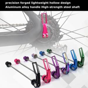 호환 1쌍 산악 자전거 퀵 릴리즈 액슬 허브 베어링 스큐어 중공 앞/뒤 부품