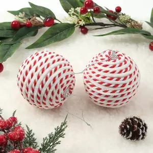 Jdt 장식볼 2P 10cm 화이트체크크리스마스 트리 트리볼 악세사리 액세서리 소품