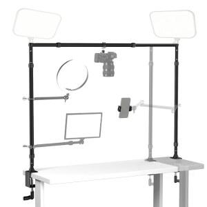 이마트 오버헤드 카메라 마운트 리그, 데스크 및 조절 가능한 높이/폭(폰 홀더 포함), 최대 하중 26.5파운드, 탑샷, 비디오, 브이로그, 스튜디오 사진 촬영을 위한 DSLR, 스마트폰 웹캠과 호환 가능