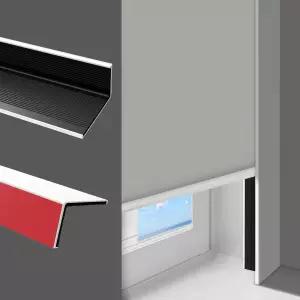 SEEYE 암막 조명 차단기 롤러 창문 음영 PVC 사이드 트랙 침실용 100 L자형 차단 스트립 설치가 간편함흰색