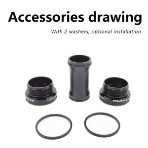 호환 ITA24 DUB 30 세라믹 베어링 하단 브래킷 MTB 도로 자전거 외부 BB 24mm GXP 크랭크 셋