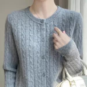 여성 겨울 긴팔 울 캐시미어 꽈배기 니트 스웨터 가디건가을 이너 남자 남성 여자 검정 롱가디건 카디건 부