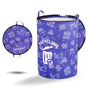 Werduoland 30갤런 접이식 쓰레기통 휴대용 방수 캔으로 RV 캠핑 재활용 마당 쓰레기 나뭇잎 봉투 장난감