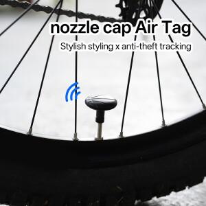 호환 자전거 타이어 밸브 캡 숨겨진 AirTag 위치 추적 가능 산악 도로 액세서리