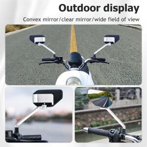 호환 자전거 후방 거울 조절식 광각 투명 반사경  로드 사이클링 핸들바용  설치 도구 포함