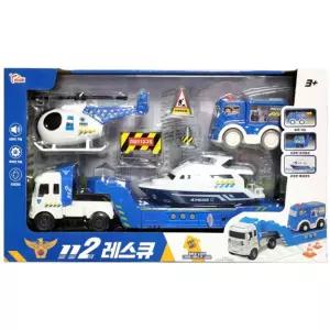 112 레스큐 경찰세트 구조대미니카선물 남아장난감 작동 어린이완구 어린이날 캐릭터자동차 자동차