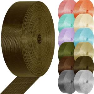 YOGAVRS 나일론 웨빙 1인치 1.5인치 헤비 듀티 스트랩 플랫 클라이밍 실내 아웃도어 장비 제작 DIY 수리