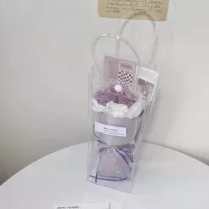 PVC 투명 쇼핑백 비닐 사각케이스 꽃캐리어 가방