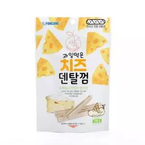 포켄스 치즈덴탈껌 강아지 간식 스틱 제거 사과맛 100g