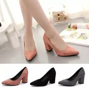 핑크구두 여자구두 여성 가을 구두 스웨이드 신발