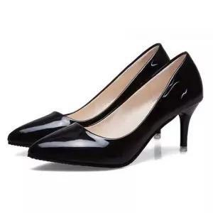 직장인 여성 깔끔한 스타일 7cm 뽀족 정장 구두