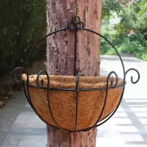 현이몰 철제 벽걸이 화분 분갈이 인테리어 코코넛 행잉 KK422 걸이 식물 야자 바구니 축하화분 화분행잉