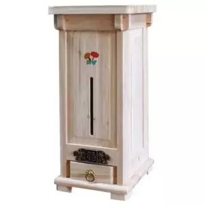 삼나무 상감 원목뒤주 20KG 쌀통 쌀보관함 쌀독