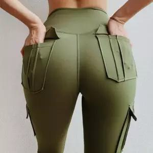 포켓카고레깅스 요가복 몸매보정 하이웨스트 패딩 여성 융털