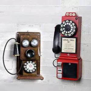 옛날 공중전화기 빈티지 서양식 촬영 전화기 소품