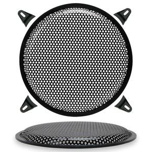 Tongze 10인치 스피커 그릴 커버: 금속 원형 홀 서브우퍼 그릴 커버 프로텍터, 자동차 오디오 스피커 그릴 커버(2팩)