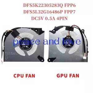 노트북 CPU GPU 냉각 팬 DFS5K 22305283 Q FPP6 DFS5L32G16486P FPP7 DC5V 0.5A 4핀기가바이트 G5 KF RC55