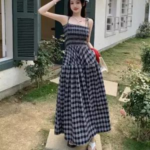 튜브탑 캐주얼원피스 데일리원피스 민소매 롱 루 (WFKEOQ9)