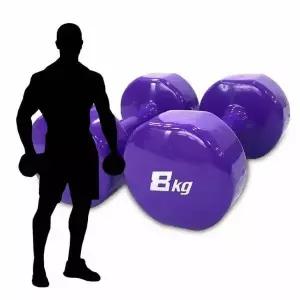 컬러코팅아령 헬스용8Kg아령 16Kg세트 운동용아령 8KgX2