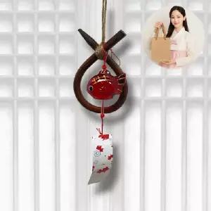 (모델명 금붕어 코뚜레 세트 (미니쇼핑백포함))개업선물 재물운 금전운 빨간 금붕어 현관문 종 소뚜레 세트