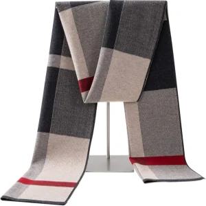 랄리에 남성 메리노 울 스카프 선물 상자 포함 롱 윈터 넥웨어