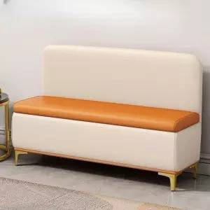 수납 소파 등받이 80x45x42cm 신발 의자 베 수납장 가죽 대기 벤치