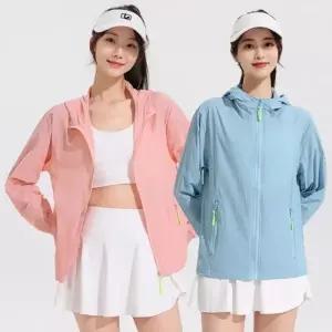 여자 남녀공용 아노락 쿨 여름 경량 바람막이 등산 트레이닝 윈드자켓 점퍼