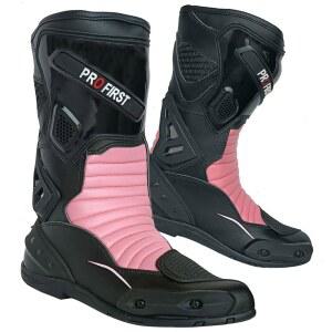 PROFIRST 여성 u2019s 모터사이클 라이딩 부츠 u2013 신 및 뒤꿈치 보호, 미끄럼 방지 밑창, YK 지퍼 잠금 기능이 있는 방수 천연 가죽 투어링