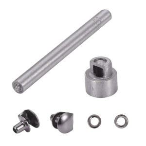 PH 팬더홀 20세트 부츠 레이스 후크 황동 안전 신발끈 버클, 캠프 하이킹 클라이밍 설치 도구 포함, 수리 가죽 신발 버클 액세서리, 건메탈