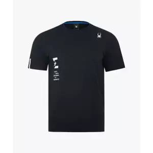 매장정품 스파이더 SPYDER 남성 유로스포츠 모노그램 로고 반팔 티셔츠 SPJMCNR2MBLK 188352