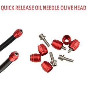 NFOX 유압 디스크 브레이크 올리브 헤드 산악 자전거 호스 연결 오일 니들 퀵 릴리스 액세서리 키트 (공구