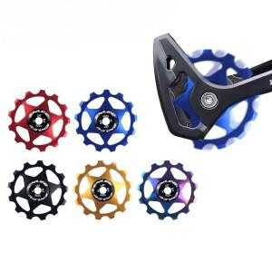 11T 13T 자전거 알루미늄 스틸 가이드 휠 풀리 뒷변속기 5가지 색상 MTB 세라믹 베어링 조키 (4/5/6MM용)
