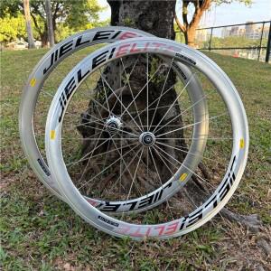 RUJIXU 700C 실버 자전거 휠셋 프레임 로드 휠 팩 V C디스크 브레이크 랩 스트레이트 픽시 30mm 50mm