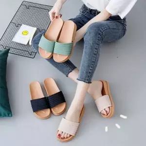 은창]러블리 골지 밴딩 슬리퍼 여름슬리퍼 샌들 여름 여자 발편한 슬리퍼 여성 남성 실내화 사무실
