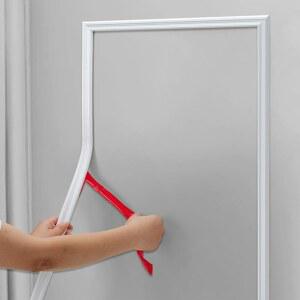 홈 데코레이션 및 벽 보호를 위한 헝박 필 앤 스틱 의자 레일 패널 몰딩 마감 트림(페인트 가능한 흰색, 3m x 2.7cm)