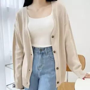 [라일리여성의류] Rly 오픈니트여성 여성용 롱셔츠 춘절기 가을철 롱핏