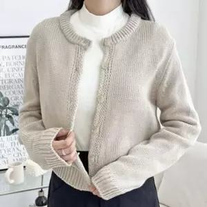 [라일리여성의류] Rly 걸스 걸장팔 니트집업 뜨개탑 춘절기 추절기 사계