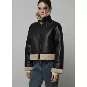 잇미샤 페이크 레더 크롭 무스탕 자켓 ITPCYFJ910