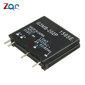 5PCS 릴레이 모듈 G3M 호환B-202P G3M 호환B 202P DC-AC PCB SSR 5V DC 출력 240V AC 2A 솔리드 스테이트