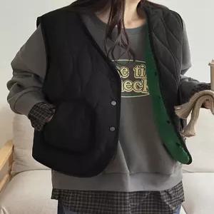 알란 루즈핏 리버시블 베스트 85924 빅사이즈 여성의류