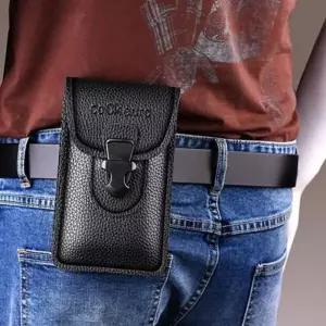 벨트형 핸드폰 허리가방 남자 벨트백 세로형 가죽 벨트파우치 지갑