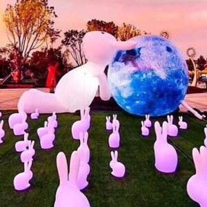 대형 달 토끼 풍선꽃다발 파티풍선 선택 산타풍선 파랑 회색 중 크리스마스풍선 노랑