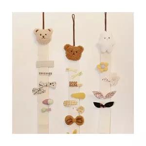 꽂이 정리대 삔 헤어밴드 정리 핀 머리핀 보관 머리끈 머리핀정리대 추천 헤어핀 동물 홀더 곰돌이 기획상