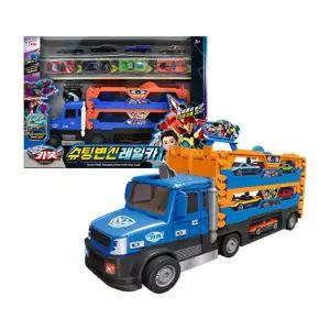 헬로카봇 슈팅변신 레일카 자동차 미니카 캐리어 슈팅놀이 작동완구 캐릭터 선물