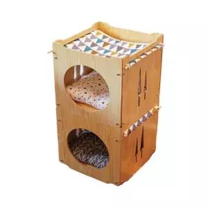 고양이 집 숨숨집 고양이하우스 사계절 하우스 나무 해먹 텐트 범용 이층집 펫하우스