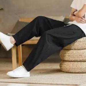 [골드스마일]린넨 밴딩 남성 9부 캐주얼 여름 데일리 팬츠