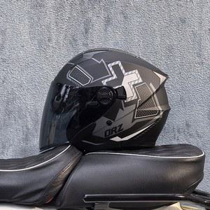 ORZ 오토바이 헬멧 하프 페이스 더블 미러 올 시즌 남성 및 여성 패션 하프 헬멧 올 시즌