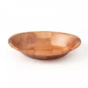 네츄럴 MM09GK73 타원형 우드볼 25.5cm 팝콘볼 뻥튀기접시